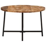 vidaXL Table basse 54x54x35 cm bois de manguier solide et fer