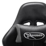 vidaXL Chaise de jeu Noir et gris Cuir artificiel
