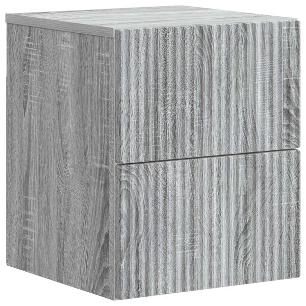 vidaXL Cabinet de chevet mural Sonoma gris 33 x 34 5 x 40 cm