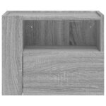 vidaXL Tables de chevet murales 2 Pièces sonoma gris 45x30x35 cm