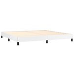vidaXL Sommier à lattes de lit avec matelas Blanc 200x200cm Similicuir