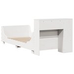 vidaXL Cadre de lit sans matelas blanc 90x200 cm bois de pin massif