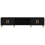 vidaXL Meuble TV Chêne noir 180 x 31.5 x 40 cm Bois d'ingénierie