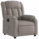 vidaXL Fauteuil inclinable électrique Taupe Tissu