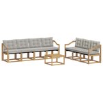 vidaXL Ensemble de canapés d'extérieur 8 Pièces Blanc et gris clair