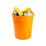 Corbeille papier q-connect plastique resistant 13l       275x285mm coloris orange      translucide