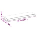 vidaXL Coussin pour palette Bordeaux 150 x 40 x 8 cm  en tissu Oxford.