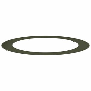 vidaXL Anneau d'arbre plat   vert olive  Ø90/120 cm en acier.