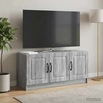 vidaXL Meuble TV Sonoma gris 99 x 34 5 x 47 cm Bois d'ingénierie