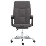 Chaise fauteuil siège pivotante de inclinable de bureau informatique étude similicuir gris 02_0024249