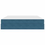 vidaXL Lit avec rangement et matelas Bleu foncé 160 x 200 cm Velours
