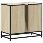 vidaXL Armoire lavabo de salle de bain chêne sonoma bois d'ingénierie