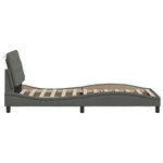 vidaXL Cadre de lit sans matelas gris foncé 80x200 cm tissu