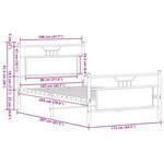 vidaXL Cadre de lit sans matelas chêne marron 107x203 cm