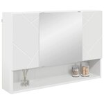 vidaXL Armoire Miroir Blanc 80 x 17 x 55 cm Bois d'ingénierie