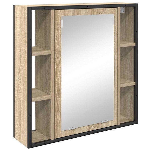 vidaXL Armoire Miroir Chêne Sonoma 60 x 16 x 60 cm Bois d'ingénierie