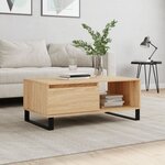 vidaXL Table basse Chêne sonoma 90x50x36 5 cm Bois d'ingénierie