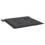 vidaXL Coussins de chaise de jardin lot de 4 anthracite 50x50x4 cm
