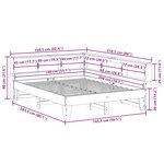vidaXL Lit bibliothèque sans matelas cire marron 140x200 cm pin massif