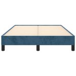 vidaXL Cadre de lit sans matelas bleu foncé 120x190 cm velours