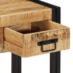 vidaXL Table de chevet 40x35x50 cm bois brut massif de manguier