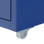 Caisson de bureau armoire meuble de rangement à roulettes avec 5 tiroirs 69 x 28 x 41 cm bleu 03_0009099