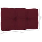 vidaXL Coussins de palette 2 Pièces rouge bordeaux tissu