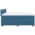 vidaXL Sommier à lattes de lit et matelas bleu 180x200 cm velours