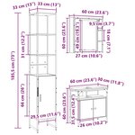 vidaXL Ensemble de mobilier de salle de bain 3 Pièces Chêne sonoma