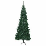 vidaXL Sapin de Noël artificiel d'angle Vert 210 cm PVC