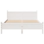 vidaXL Cadre de lit sans matelas blanc 120x190 cm bois de pin massif