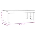 vidaXL Table basse gris béton 102x50x36 cm bois d'ingénierie