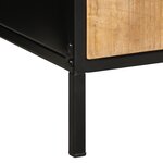 vidaXL Ensemble de tables de chevet 2 Pièces 40x35x50 cm Bois massif brut de manguier