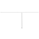 vidaXL Jeu de poteaux d'auvent blanc 600x245 cm fer