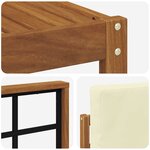 vidaXL Ensemble de canapés d'extérieur 6 pc Naturel et Crème