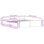 Lit vidaXL Bois Ancien 200x200 cm en Bois Agencé
