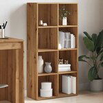 vidaXL Bibliothèque chêne artisanal 66x30x130 cm bois d'ingénierie