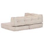 vidaXL Pouf en tissu beige