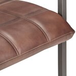 vidaXL Chaises à manger cantilever lot de 4 marron cuir véritable