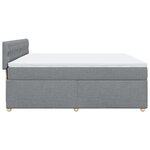 vidaXL Sommier à lattes de lit avec matelas Gris clair 180x200cm Tissu