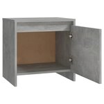vidaXL Tables de chevet 2Pièces gris béton 45x34x44 5cm bois d’ingénierie