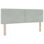 vidaXL Tête de lit LED avec bandes LED Gris clair 144 cm Velours