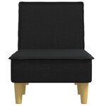 vidaXL Chaise longue noir tissu