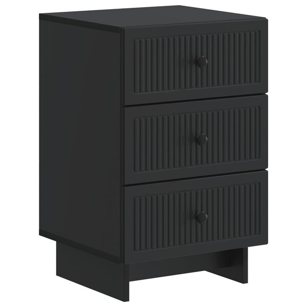 vidaXL Cabinet de chevet Noir 43 x 41 x 66 5 cm Bois d'ingénierie