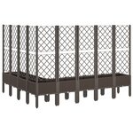 vidaXL Jardinière avec treillis marron 200x160x142 cm PP