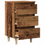 vidaXL Table de chevet vieux bois 40x35x69 cm bois d’ingénierie