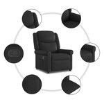 vidaXL Fauteuil inclinable Marron brillant Similicuir