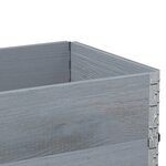 vidaXL Jardinière gris 100x50 cm bois massif de pin