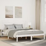 vidaXL Cadre de lit extra long sans matelas 140x220 cm bois massif