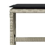vidaXL Ensemble à manger de jardin et coussins 13 Pièces gris clair rotin